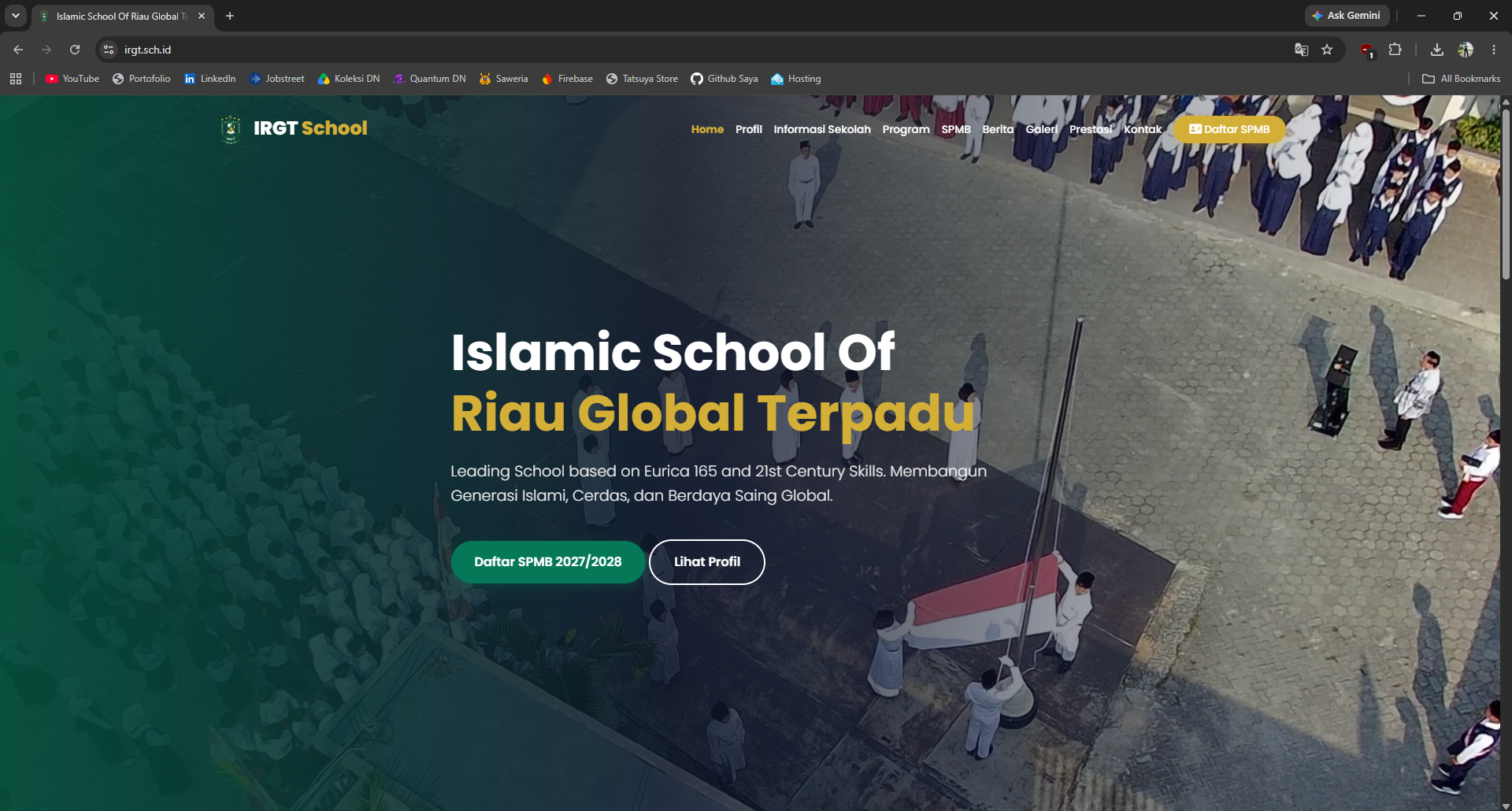 Website Resmi IRGT School - irgt.sch.id
